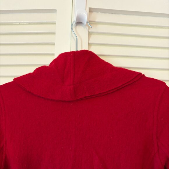 Cabi women's cardigan sweater jacket medium snap closure tie shawl collar red - Picture 10 of 13